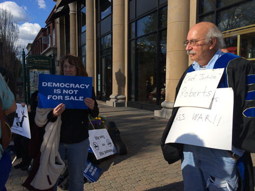 democracy-not-for-sale-sign-walnut-creek-protest