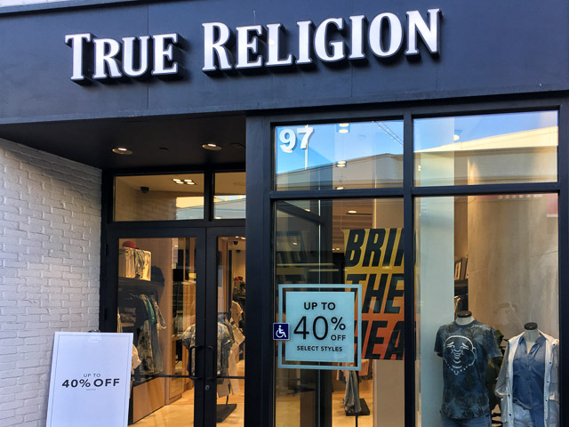 True Religion Closing in Broadway Plaza 