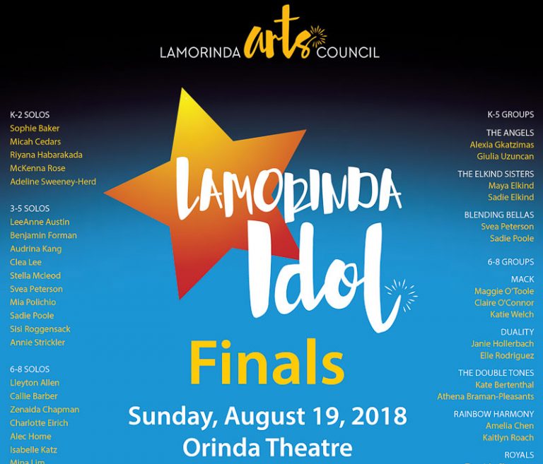 Lamorinda Idol Finals at Orinda Theatre August 19th Beyond the Creek