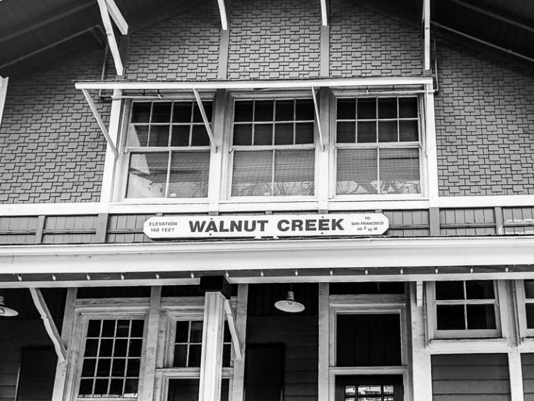Historic Walnut Creek Station House Almost Complete Beyond the Creek
