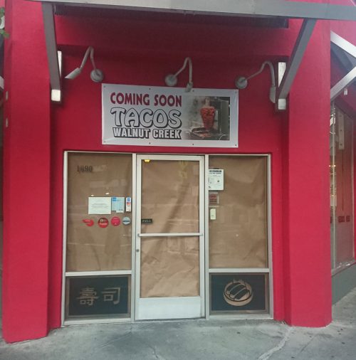 Tacos Walnut Creek Replacing Andy Sushi in Downtown Walnut Creek
