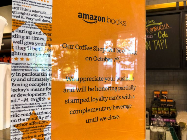 Peet’s Coffee Closing within Amazon Store at Broadway Plaza in Walnut Creek Beyond the Creek