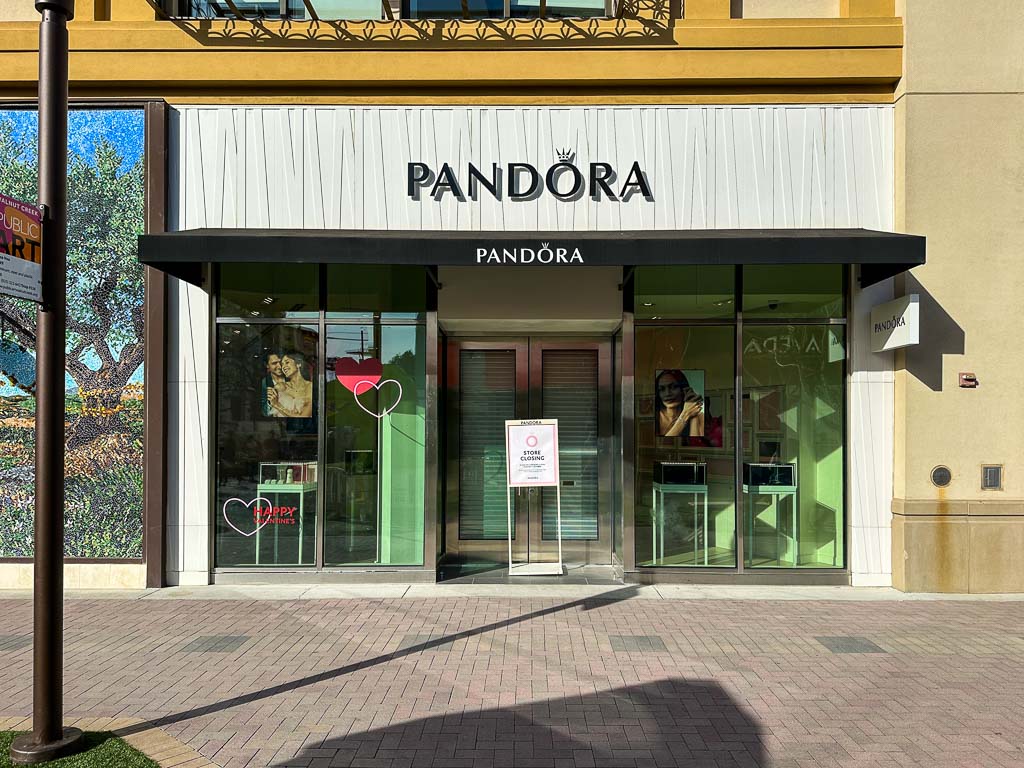 Pandora Closes at Broadway Plaza in Walnut Creek Beyond the Creek